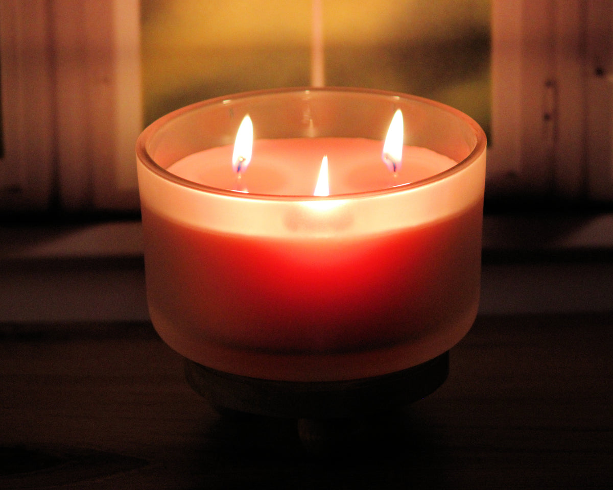 Rose three discount wick candle