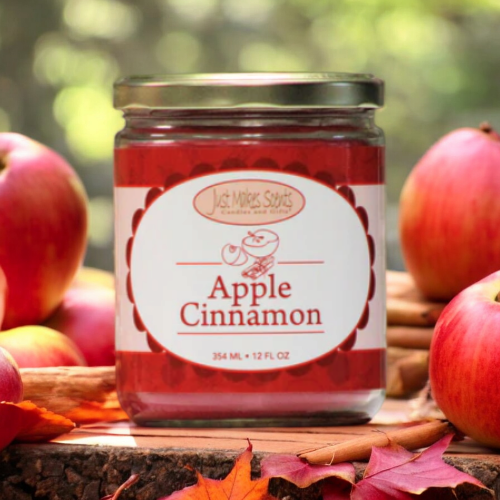 Apple Cinnamon Scented Candle - 12 oz