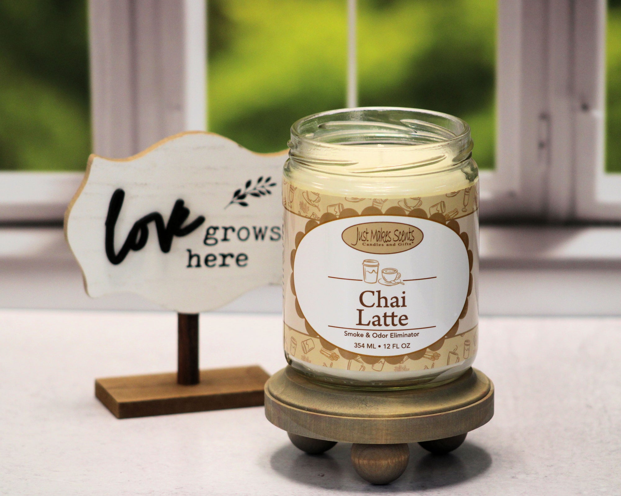 Chai Latte Scented Smoke & Odor Eliminator Candle - 12 oz