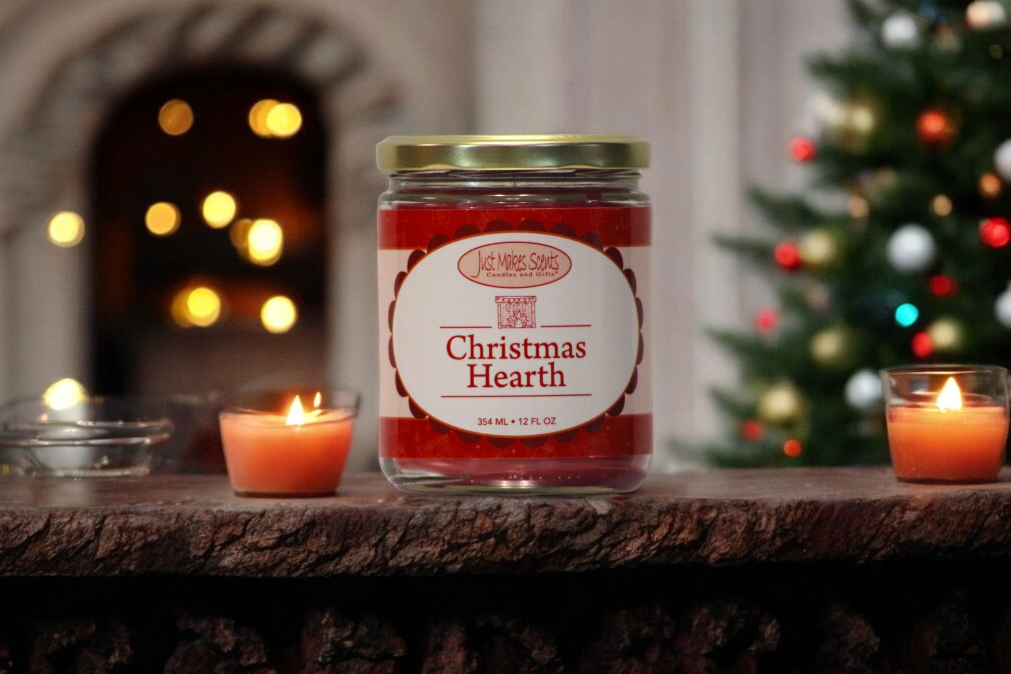 Christmas Hearth Scented Candle - 12 oz