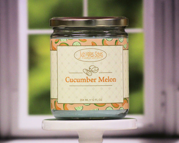 Cucumber Melon Scented Candles - 12 oz