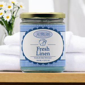 Fresh Linen Scented Smoke & Odor Eliminator Candle - 12 oz