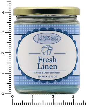 Fresh Linen Scented Smoke & Odor Eliminator Candle - 12 oz