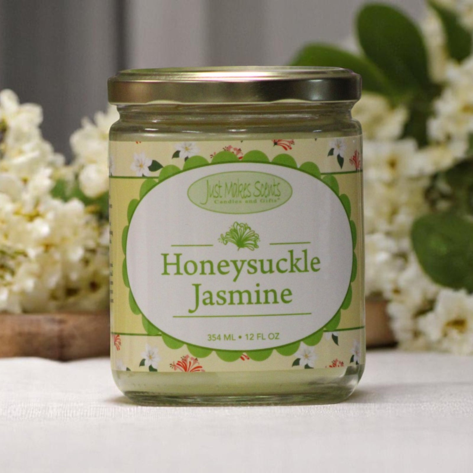 Honeysuckle Jasmine Scented Candle - 12 oz