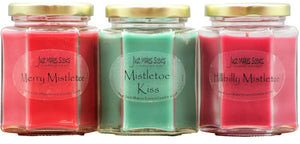 Mistletoe Christmas Candle Variety Pack - Merry Mistletoe, Mistletoe Kiss, Hillbilly Mistletoe