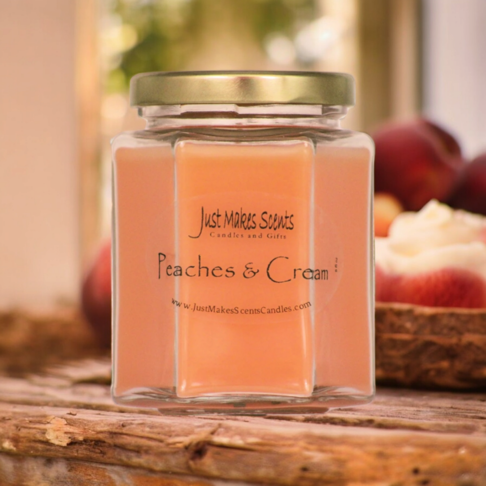 Peaches & Cream Scented Candle