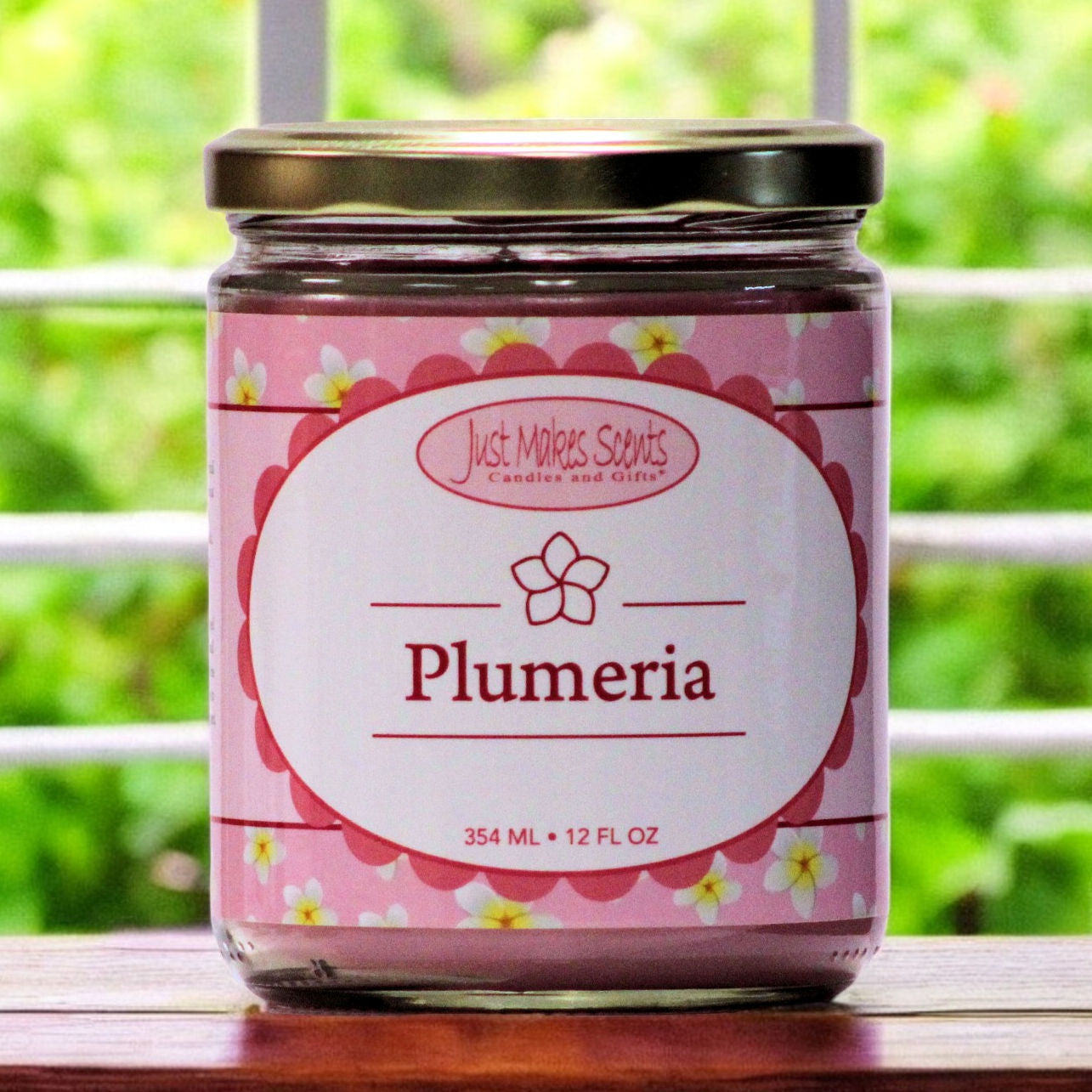 Plumeria Scented Candle - 12 oz Salsa Jar