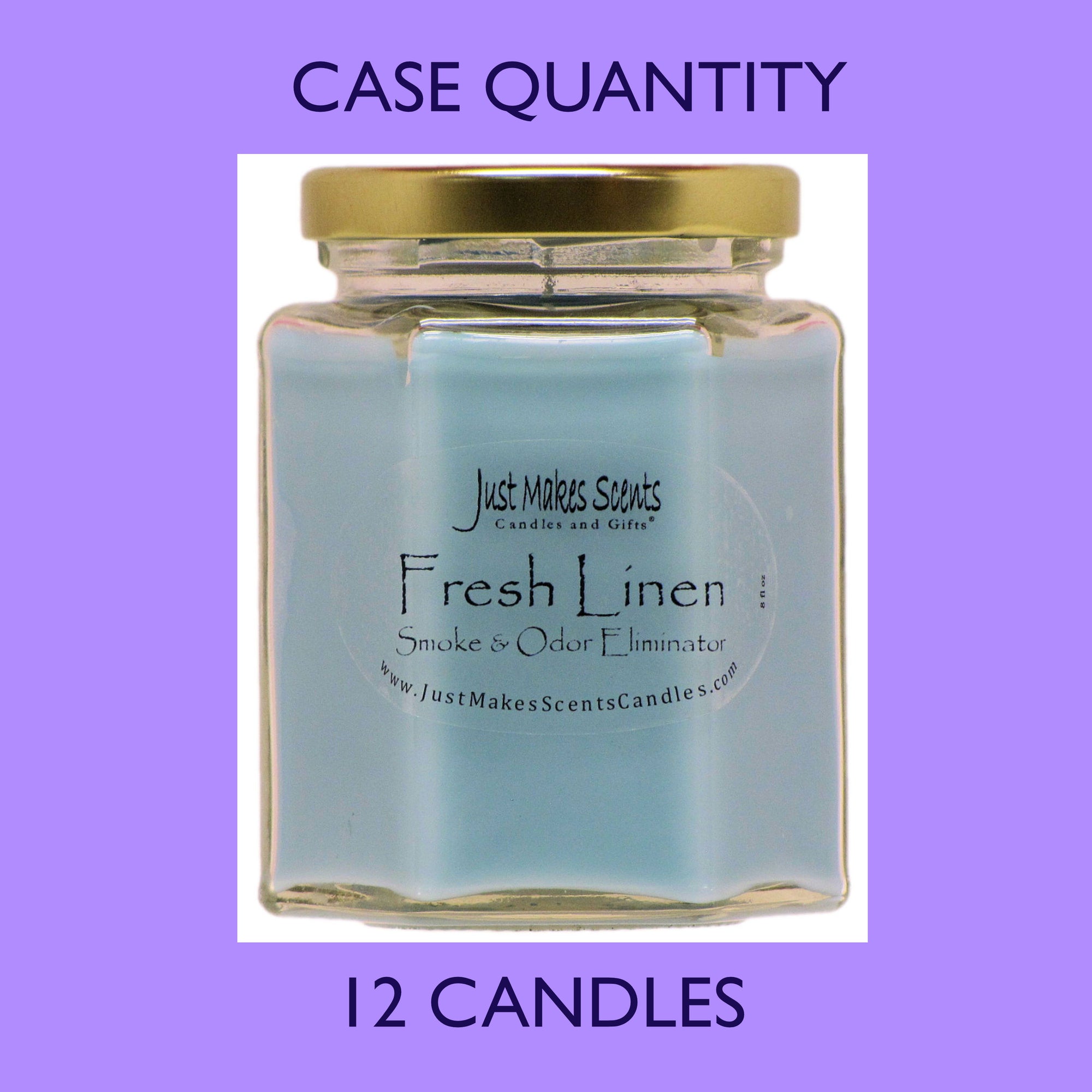 Fresh Linen Scented Smoke & Odor Eliminator Candle - 8 oz