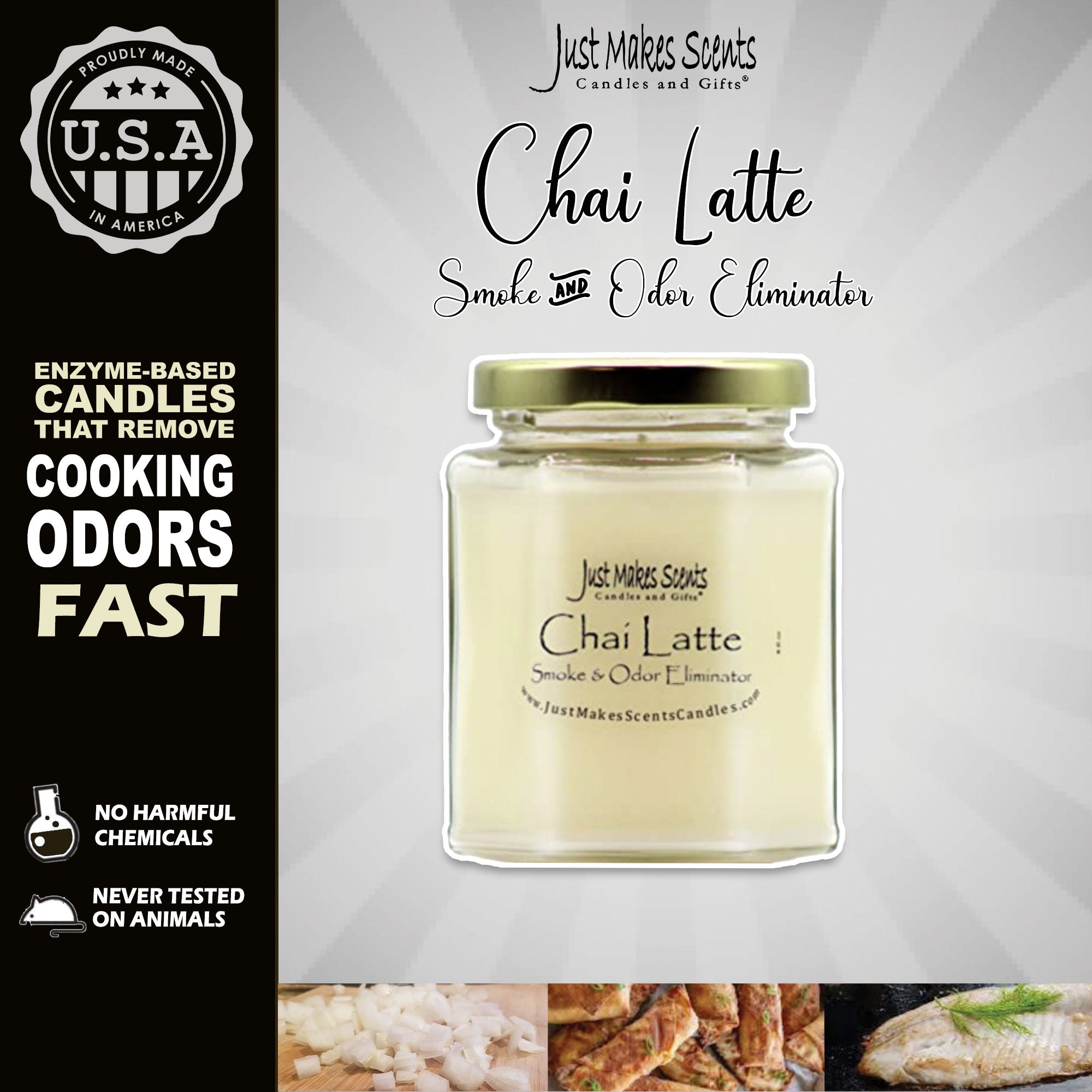 Chai Latte Scented Smoke & Odor Eliminator Candle - 8 oz