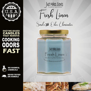 Fresh Linen Scented Smoke & Odor Eliminator Candle - 8 oz