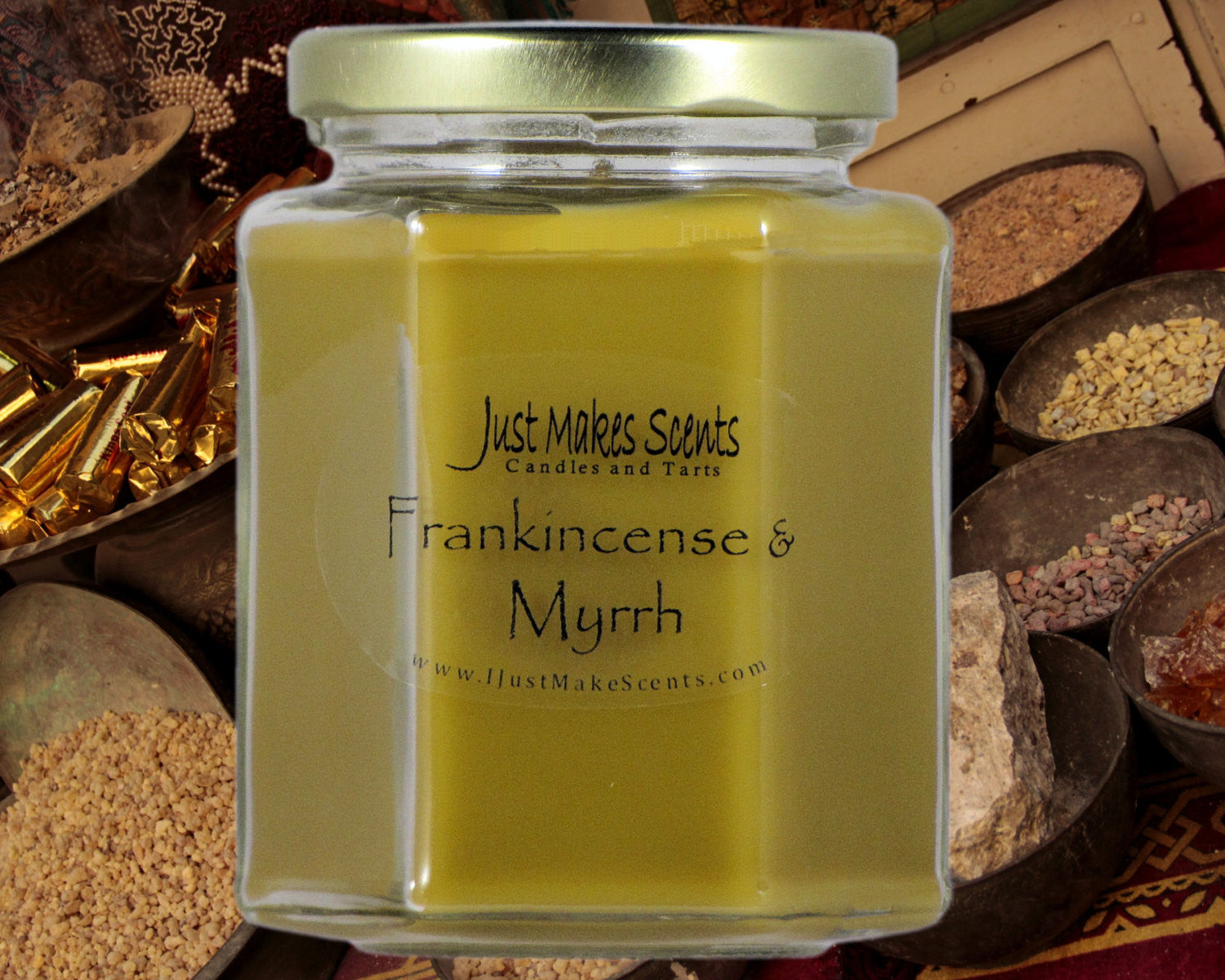 Frankincense & Myrrh Jar Candle, 9oz, classic church scent